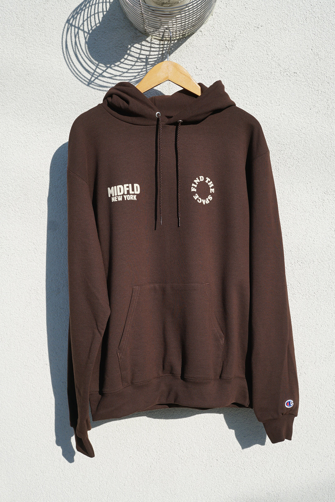 MIDFLD Champion™ Find the Space Double Logo Hoodie - Chocolate