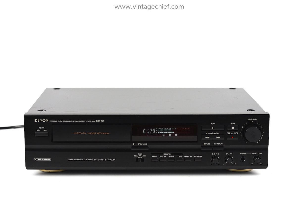 Denon DRS-610 Cassette Deck | Black | Tape Deck | Audio | HiFi