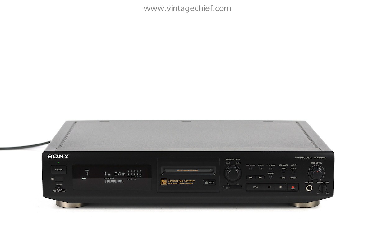 Sony MDS-JE500 MiniDisc Recorder | Black | Sony MiniDisc Deck