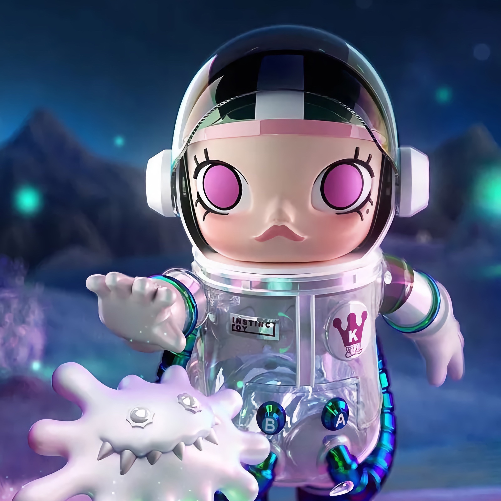 Mega Space Molly x Instinctoy 400%/1000% by Kenny Wong x Pop Mart