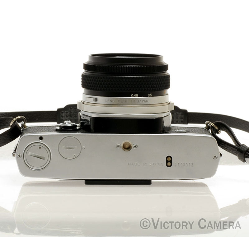 Olympus OM-1 MD Chrome Film Camera Body w/ 50mm f1.8 Lens -New Seals-