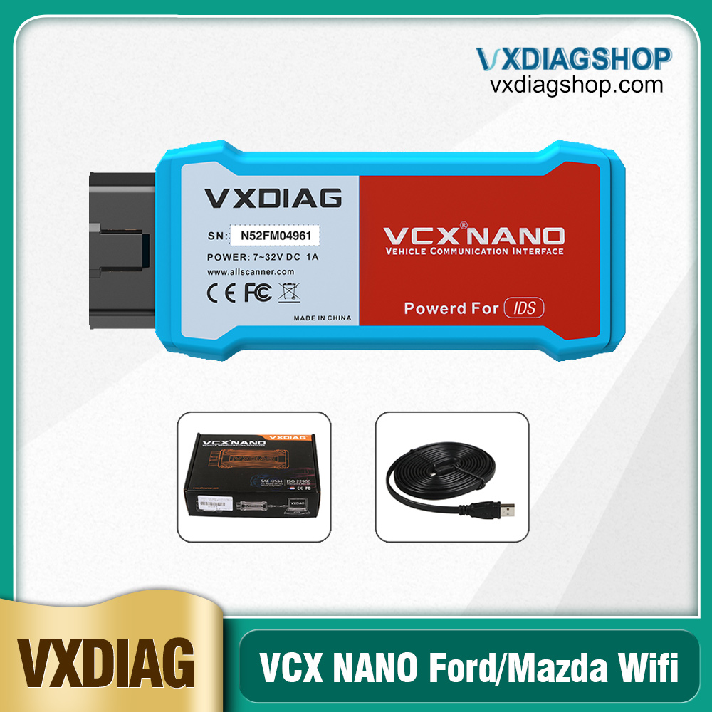 VXDiag VCX NANO for V132 Ford /V136 Mazda 2 in 1 WIFI Version