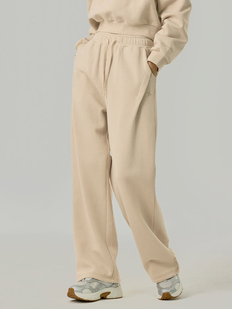 裏起毛 ソフトタッチ タック入り ワイドパンツ (単品)