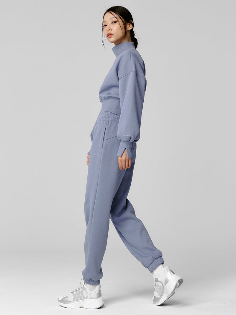 XTFMT12J3 裏起毛 ウォームソフト ハイネック クロップド丈 トレーナー