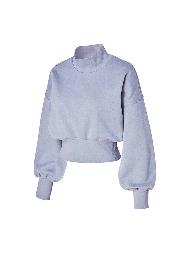 XTFMT12J3 裏起毛 ウォームソフト ハイネック クロップド丈 トレーナー