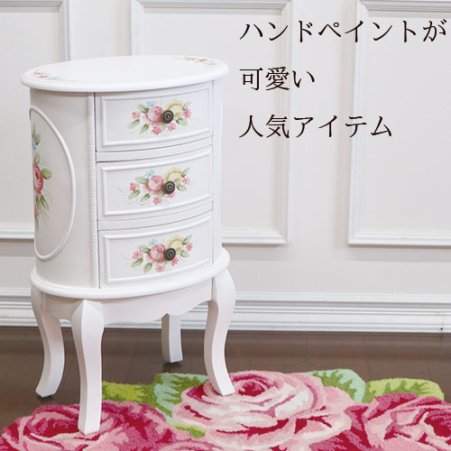 NEW薔薇のテレファックス(WH)｜姫系インテリア 白家具｜おしゃれ家具