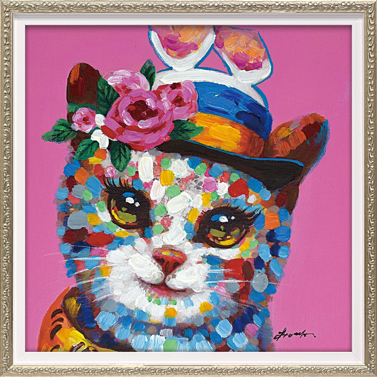 オイルペイントアート「フェアレディ キャット（Sサイズ