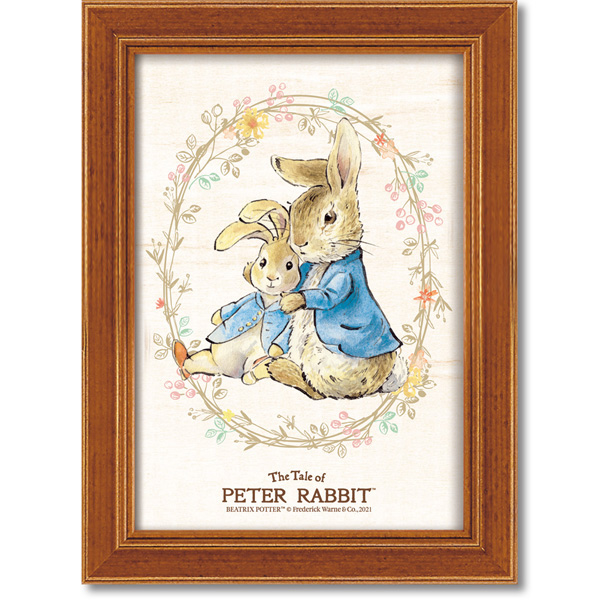 ピーターラビット? ポストカードアート「ピーターとぬいぐるみ