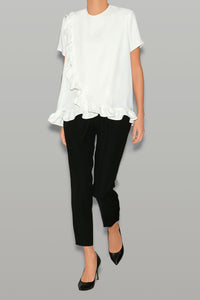 ハーフスリーブラップフリルブラウス – YOKO CHAN