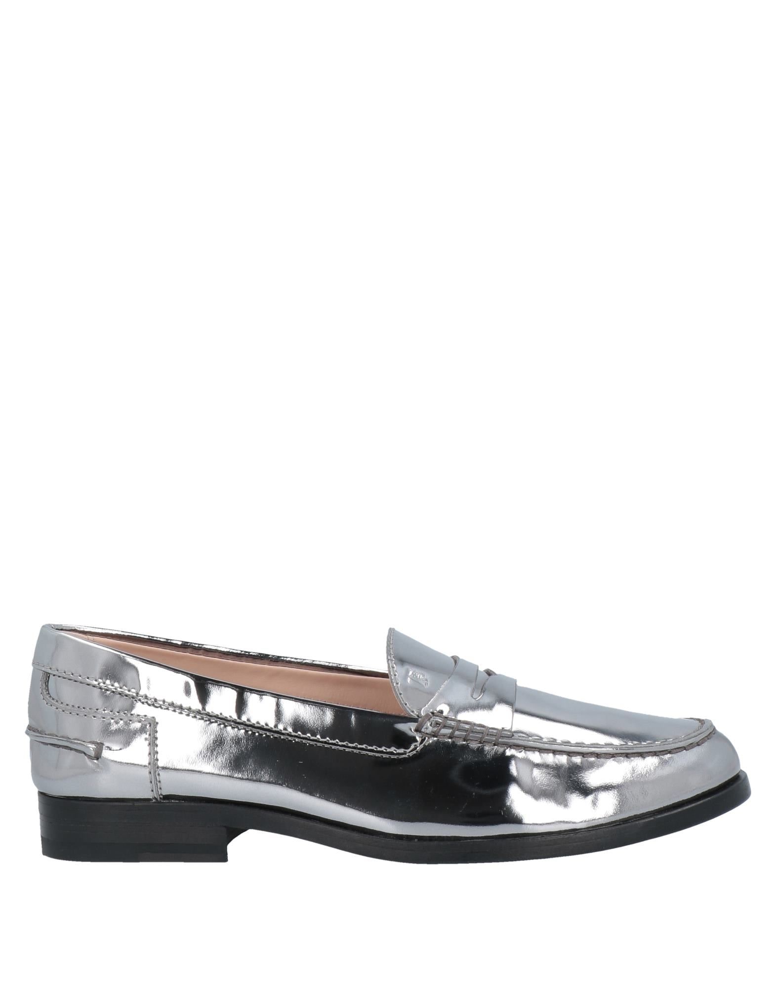 TOD'S Footwear | Silver Women's Loafers | YOOX
