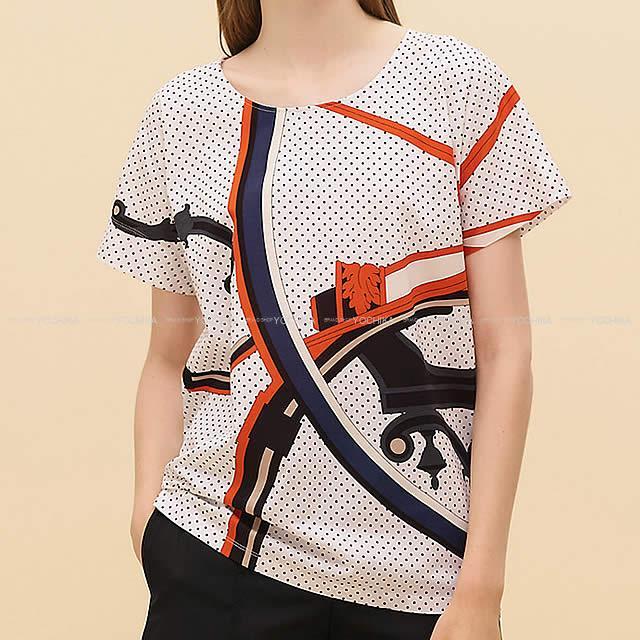HERMES エルメス レディース プリント Tシャツ ''Washington's