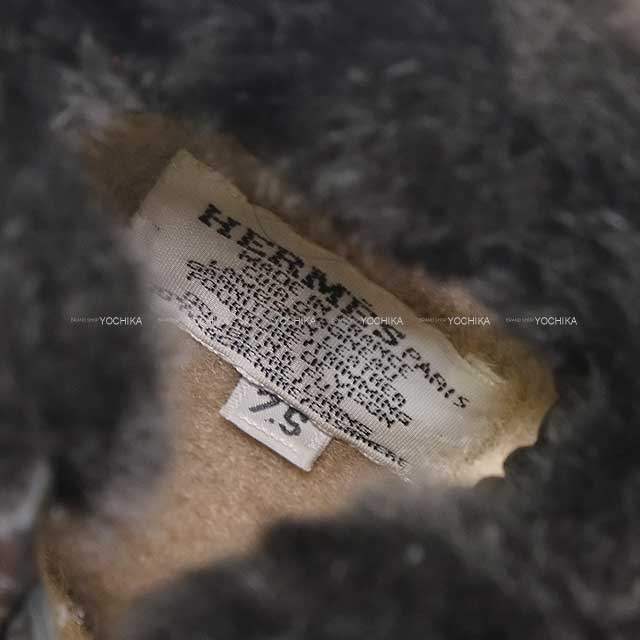 HERMES エルメス 手袋 カデナ グローブ プリンセス 黒 (ブラック