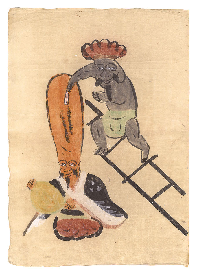 作者不詳「大津絵 長頭翁」 | 山田書店美術部オンラインストア