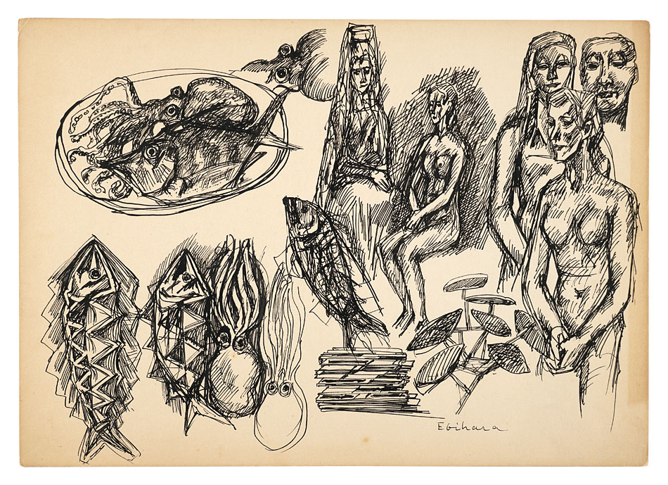 海老原喜之助「自筆画」 | 山田書店美術部オンラインストア