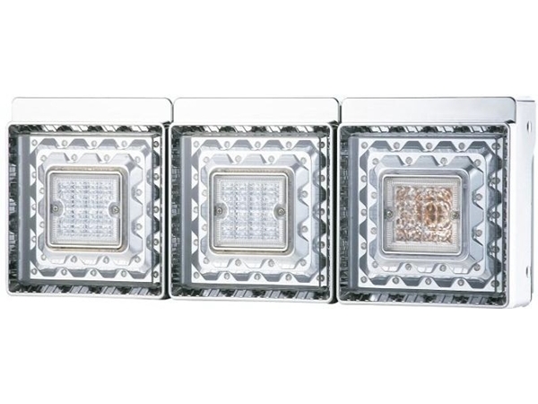 JB 角型LEDテールランプ 3連 LEDバックランプ付 - トラックボディ