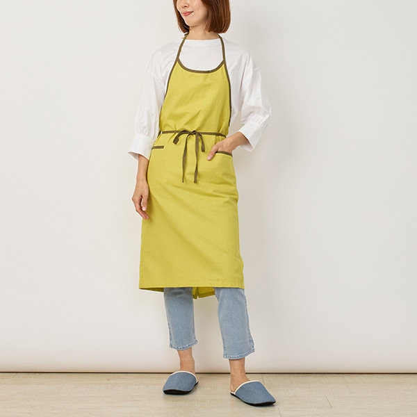 値下げ最終！パセリ☆イエロー☆コットンエプロン 値下げ最終！パセリ