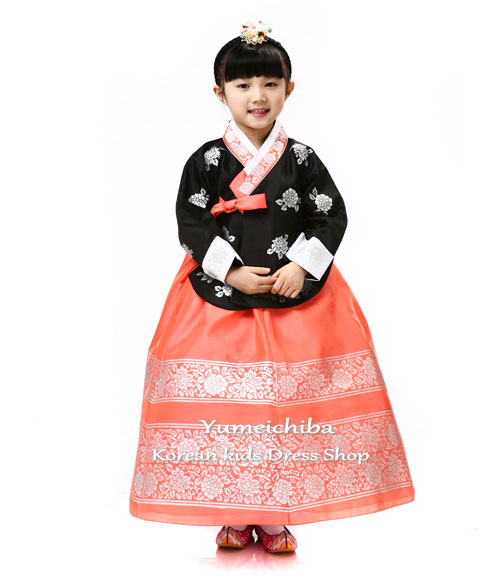 チマチョゴリ単品t銀箔タンウィチョゴリ黒(身長84cm 1号サイズ) 単品