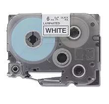 Brand New Original Brother TZE-211 - Black on White Laminated Tape