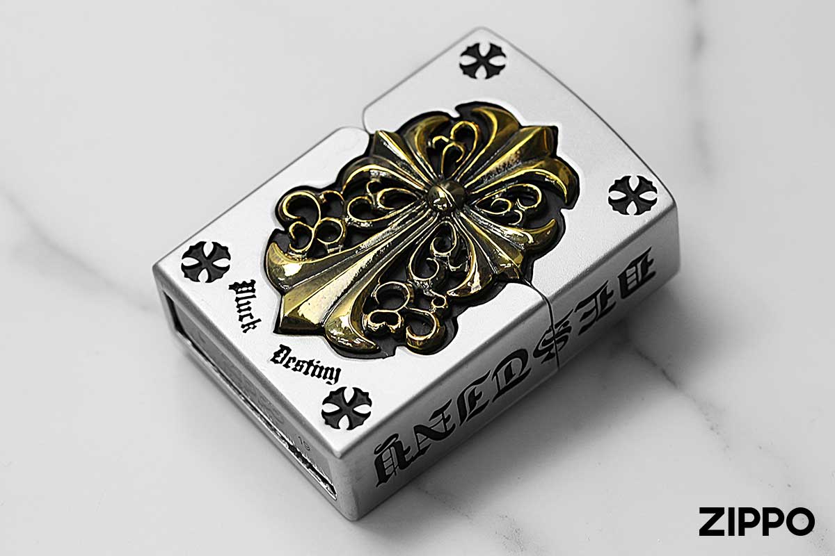 Zippo ジッポー クロス 十字架 フルメタル ジャケット ゴールド Full