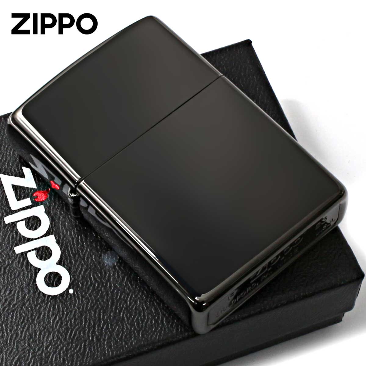 Zippo ジッポー 無地 漆黒 ブラックエボニー High Polish Black Ebony