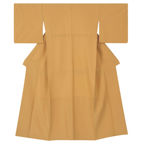 訪問着：H334 色無地 金茶☆(宅)| 訪問着レンタル │ 京都着物レンタル夢館