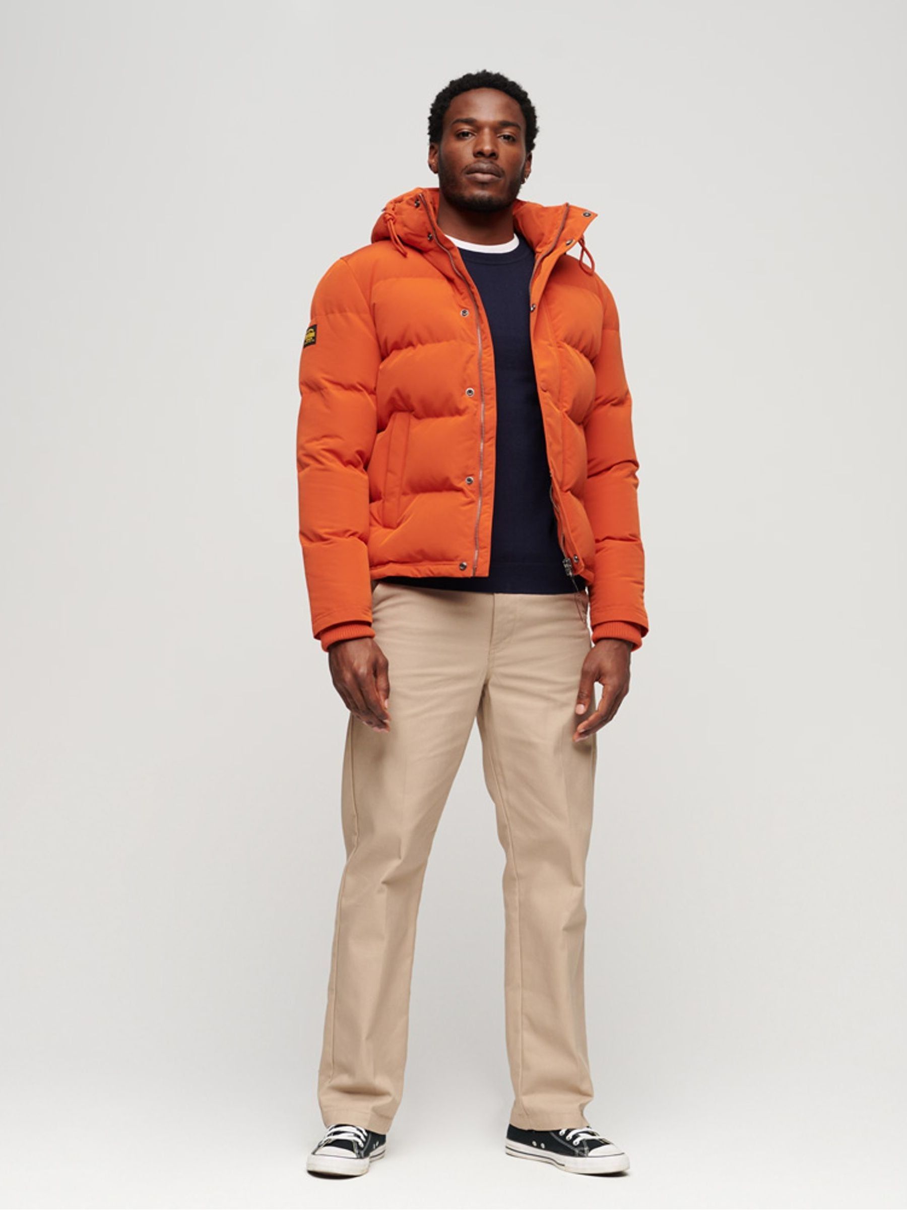 Buy Superdry Orange Everest Short Hooded Puffer Jacket from Next USA