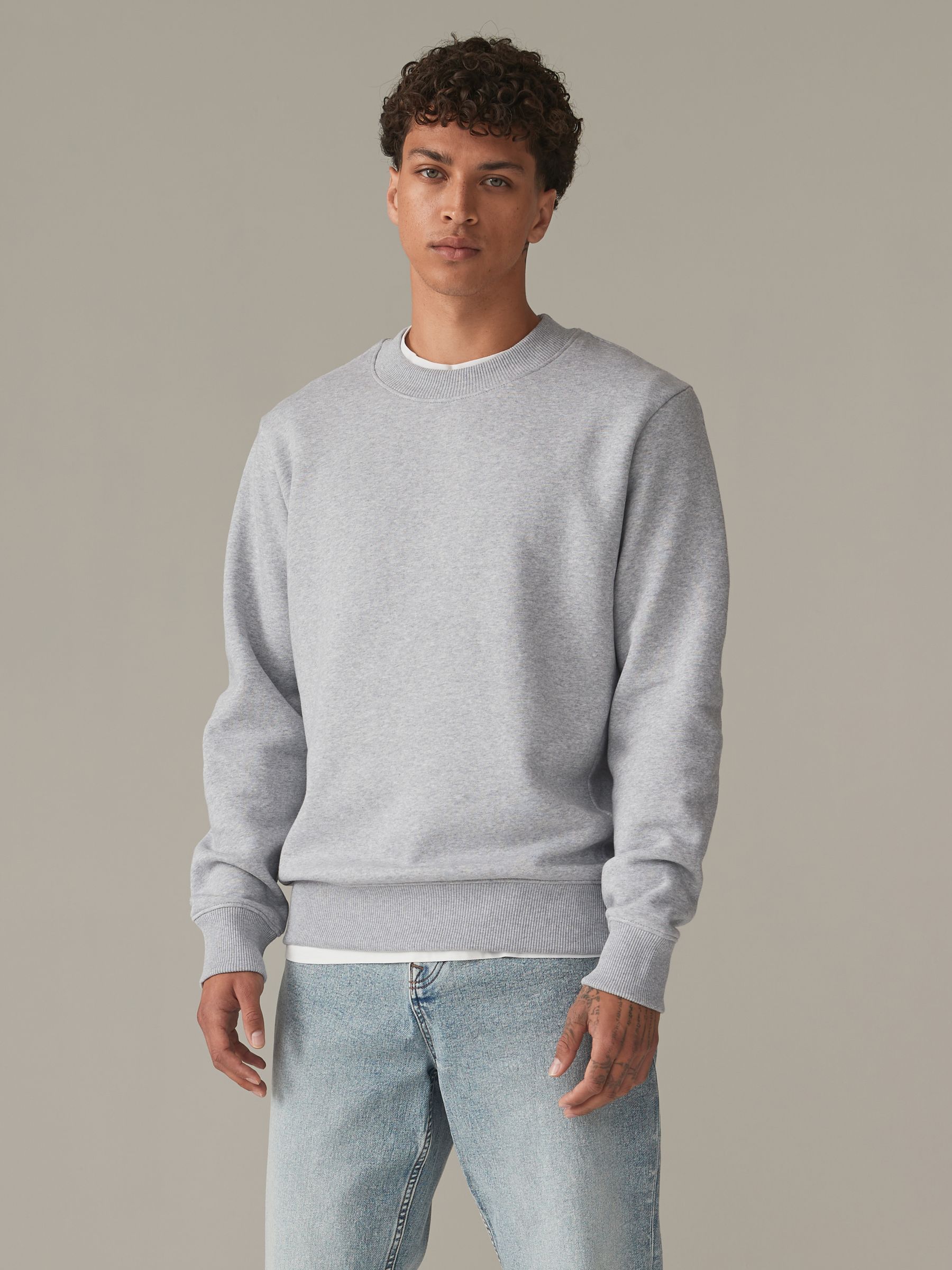 Buy Grey Rich Jersey Crew Sweatshirt from Next USA