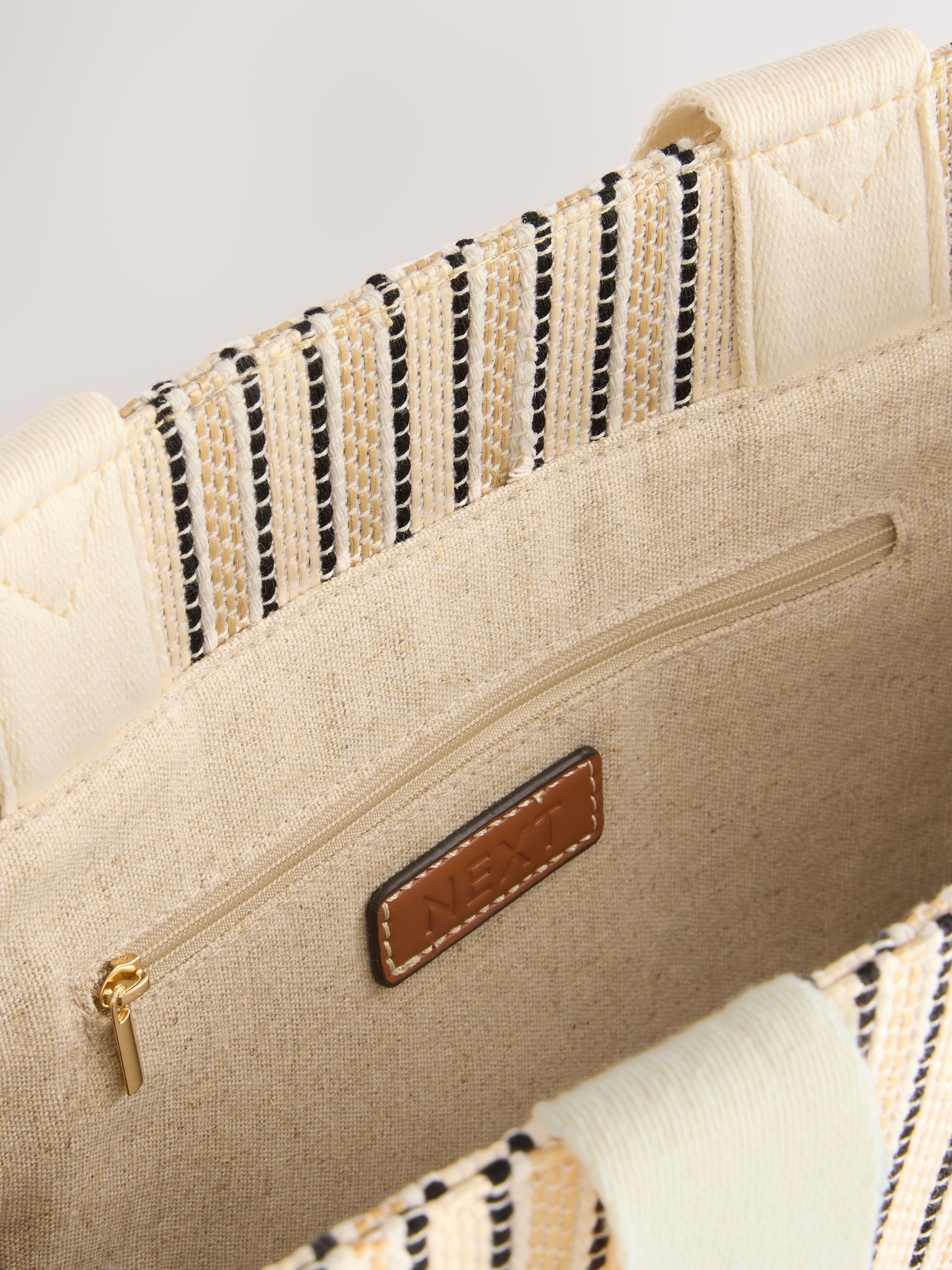 Buy Cream Structured Canvas Shoulder Bag from Next USA