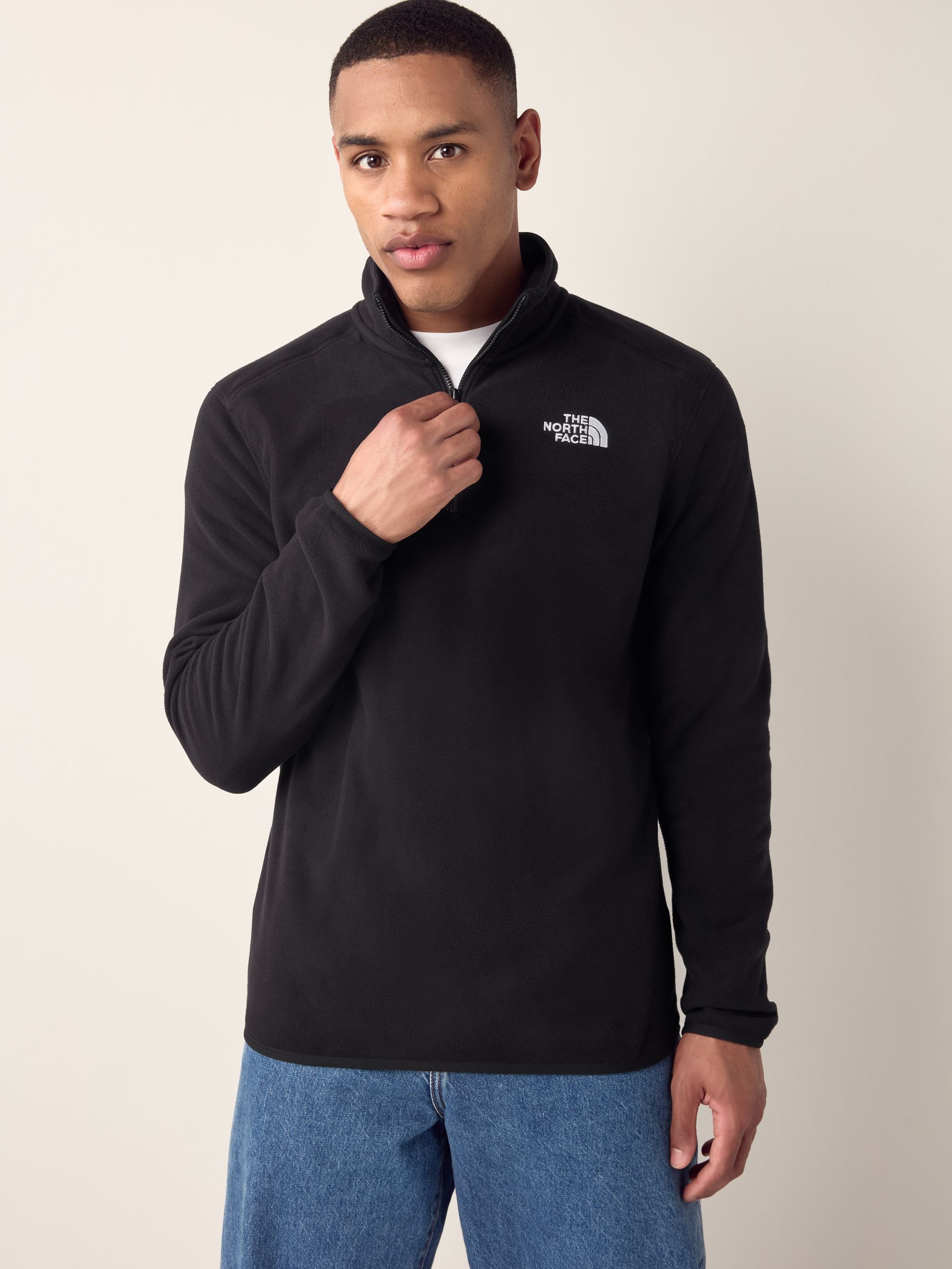 Buy The North Face Black Glacier Quarter Zip Fleece from Next USA