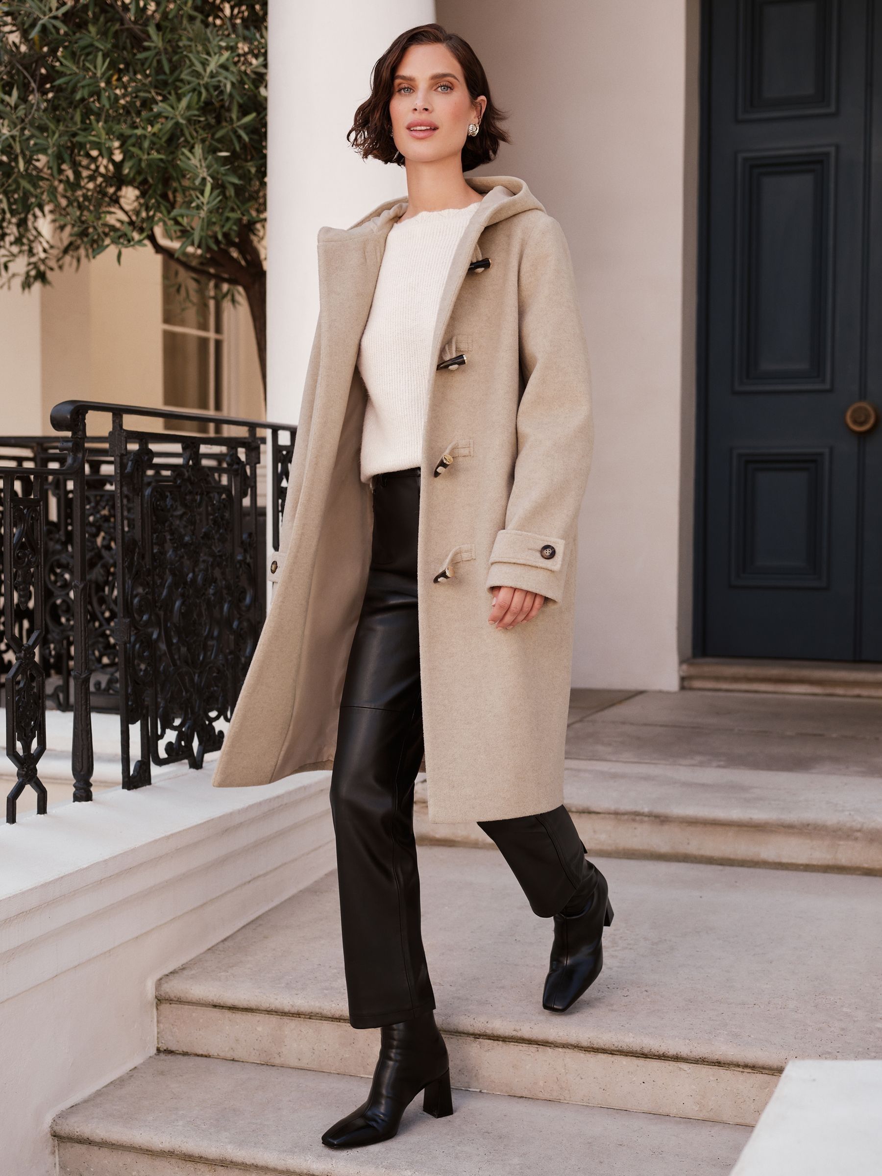 Love & Roses Camel Hooded Duffle Coat | Laura Ashley