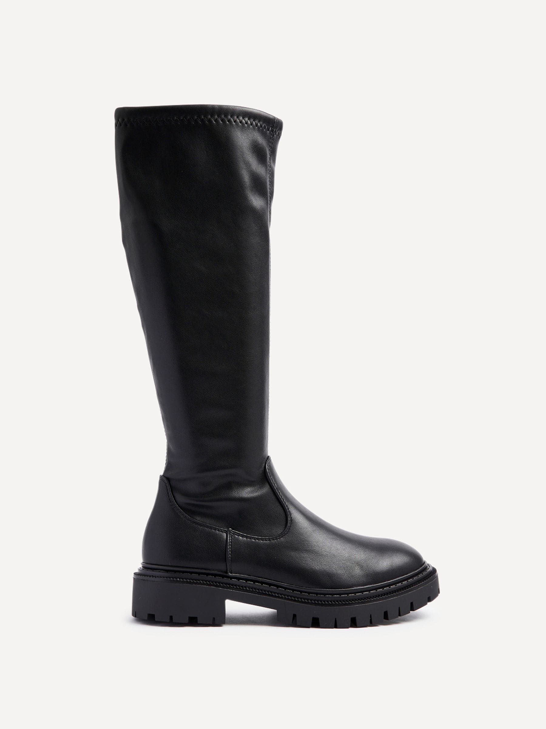 Buy Linzi Black PU Hallie High Leg Stretch Boots from Next USA