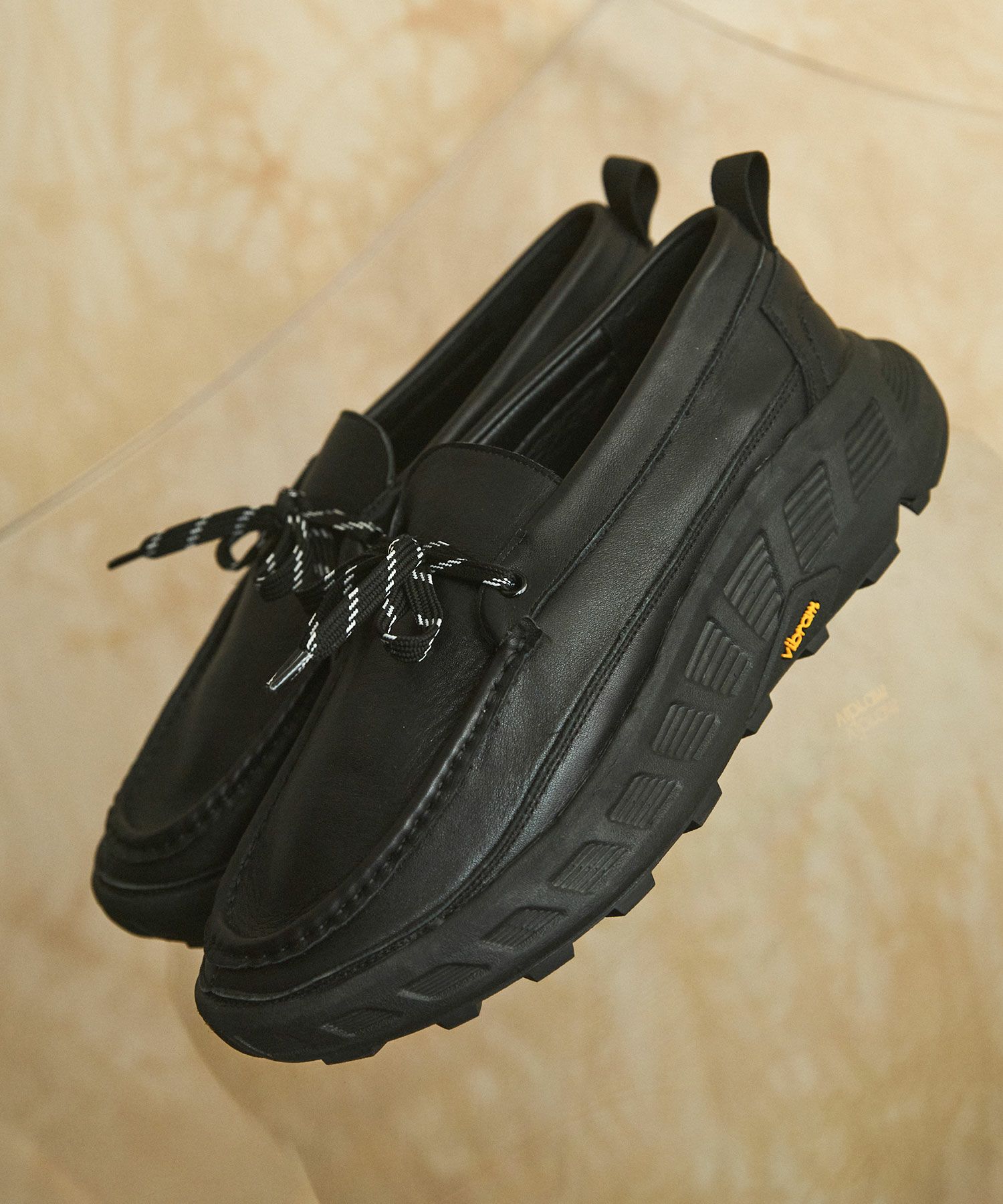 Vibram × OPENING ACT] ボリュームVIBRAMソールリアルレザーモカシン