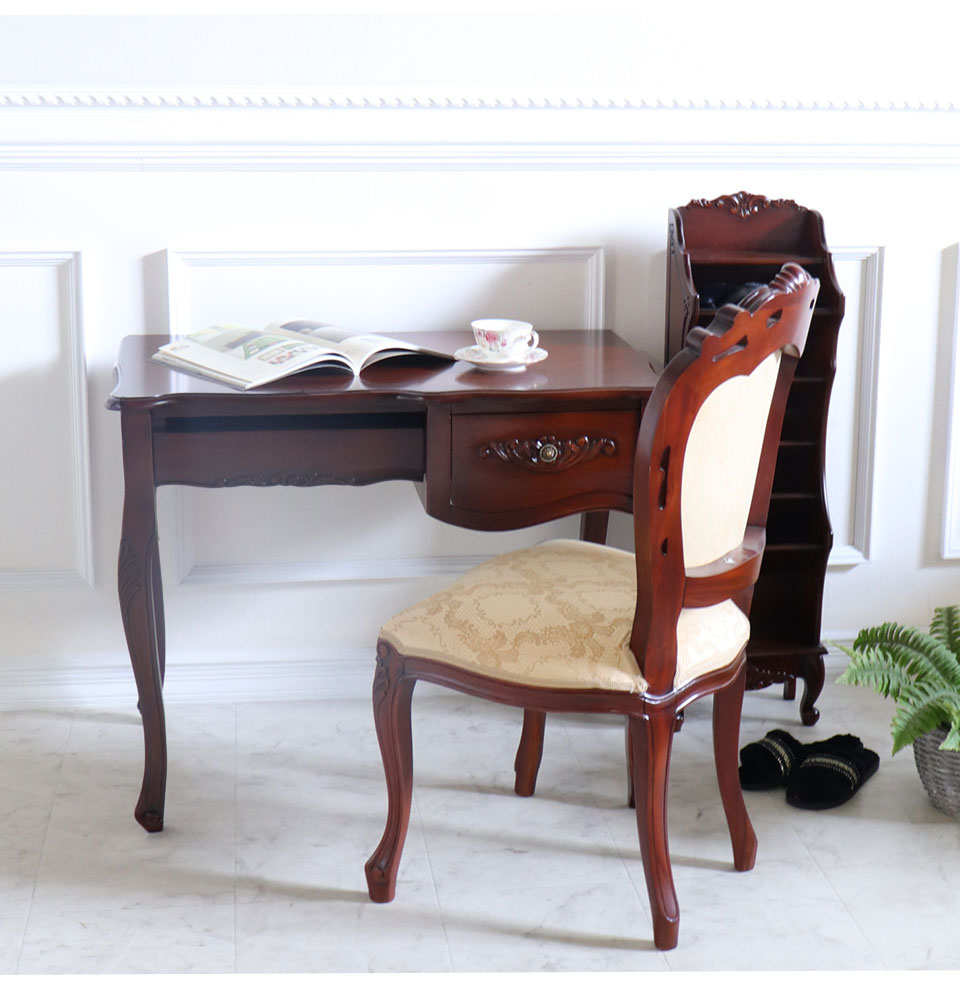 デスク 幅90cm｜ヨーロピアンクラシックアンティーク｜おしゃれ