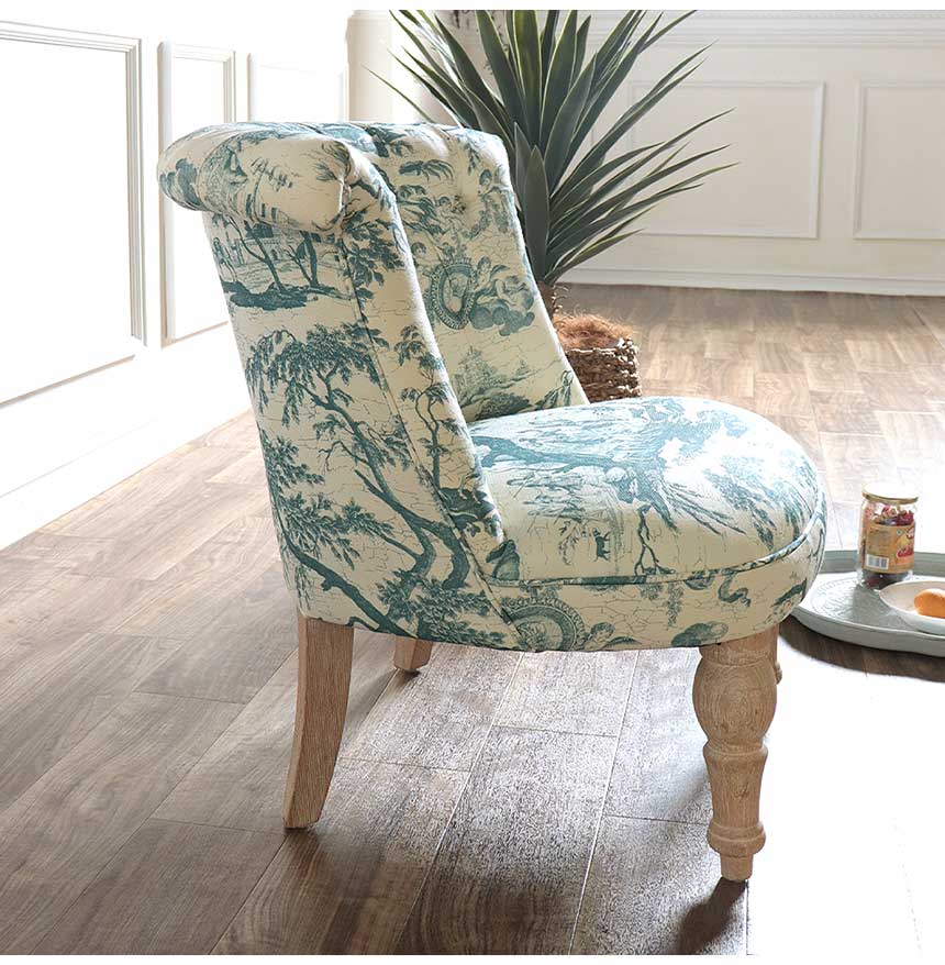 輸入家具 ボヌールチェア ラムズゲイトソファ 一人掛け ブルー(青