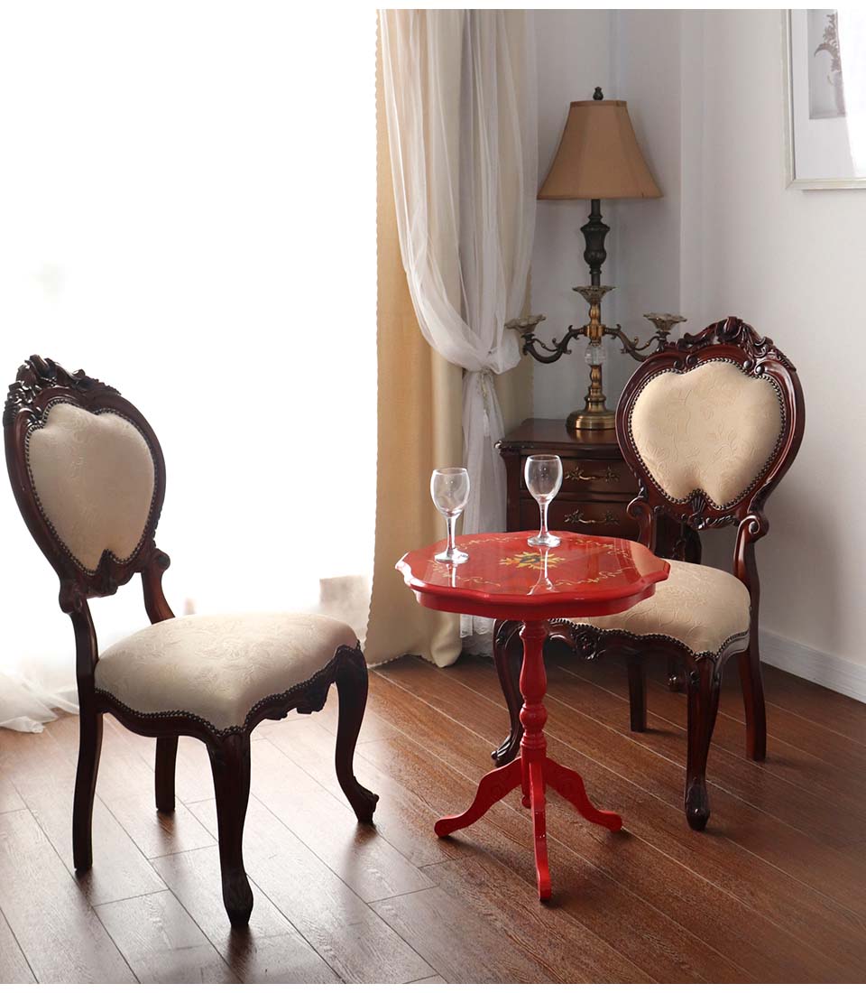 イタリア製 象嵌コーヒーテーブル（サイドテーブル） レッド｜Y-KAGU