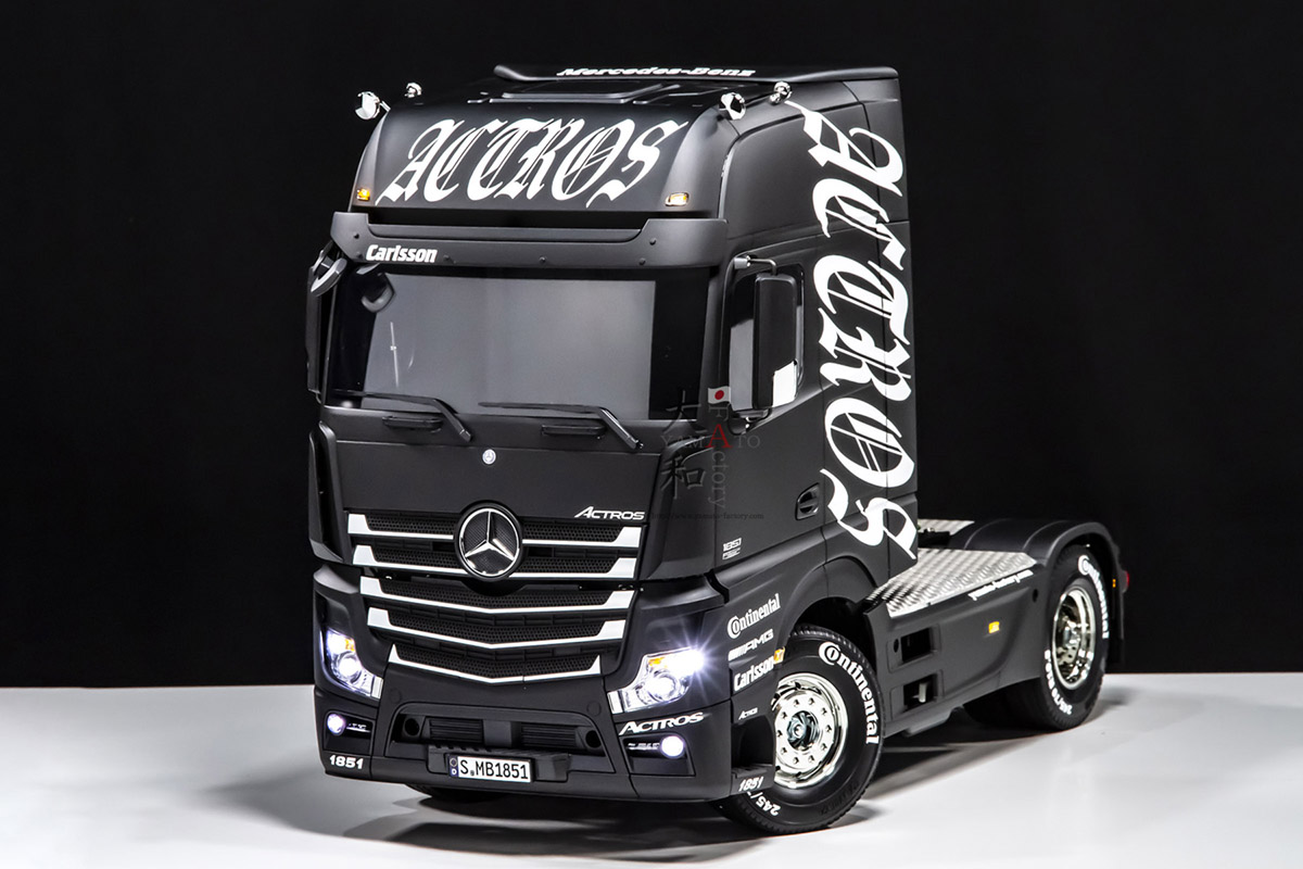 タミヤ1/14 Mercedes-Benz ACTROS1851 アクトロス 艶消しブラック完成