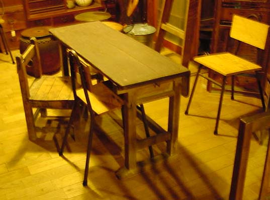 二人用学校机 | 古道具・古絵本 弥哉 ゃゃ