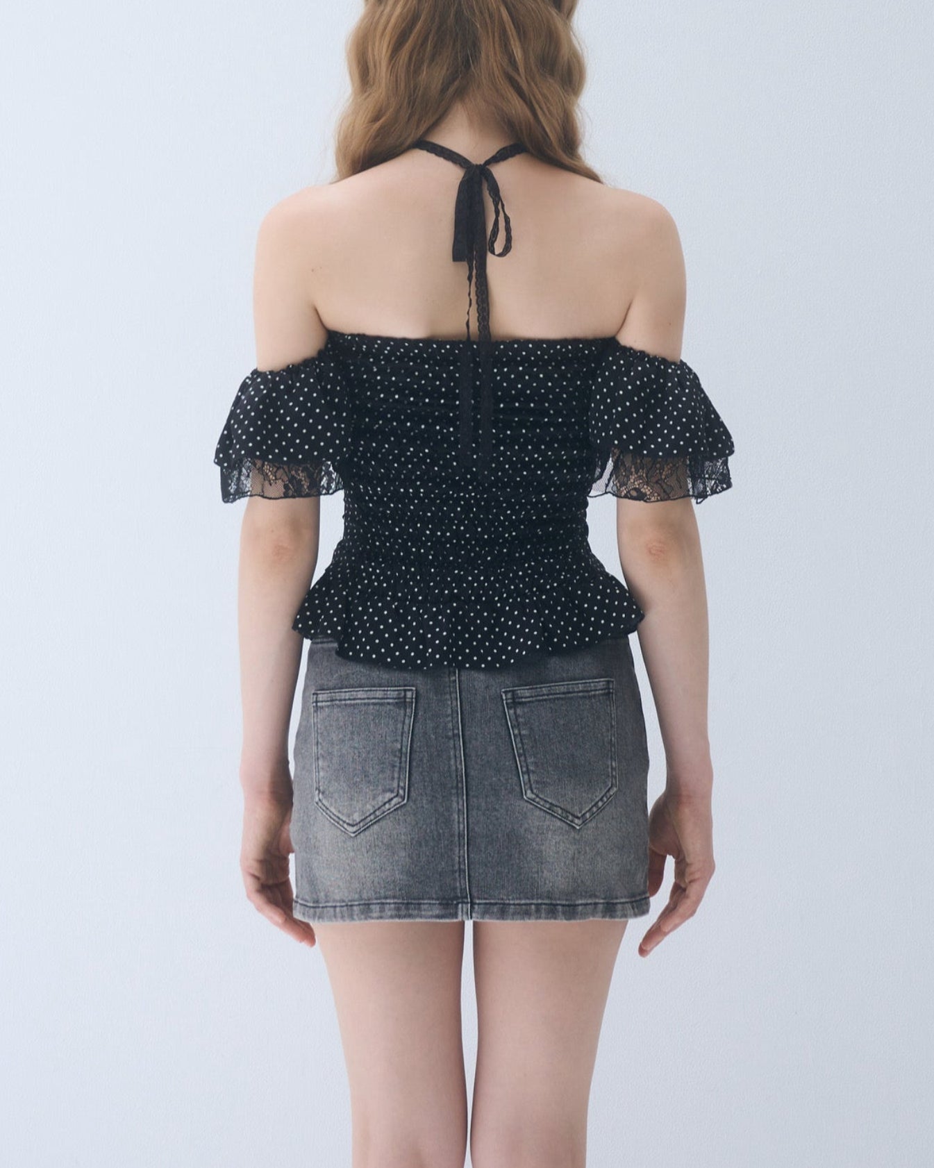 Dot frill blouse – YILON