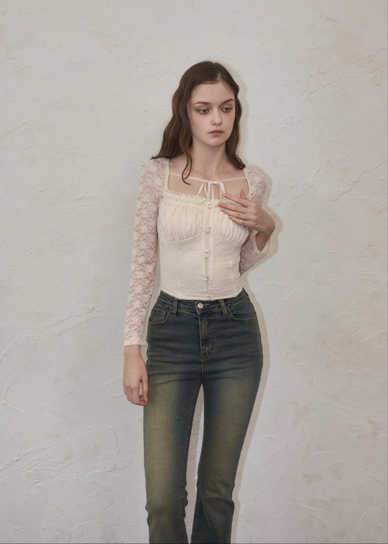 Flower lace blouse – YILON
