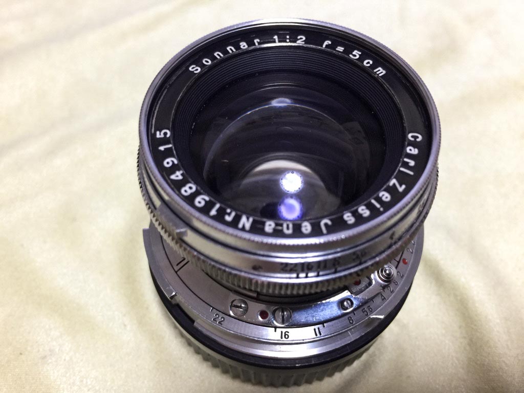 Carl Zeiss Jena Sonnar 50mm F2.0 戦前(後コーティング) Contax mount
