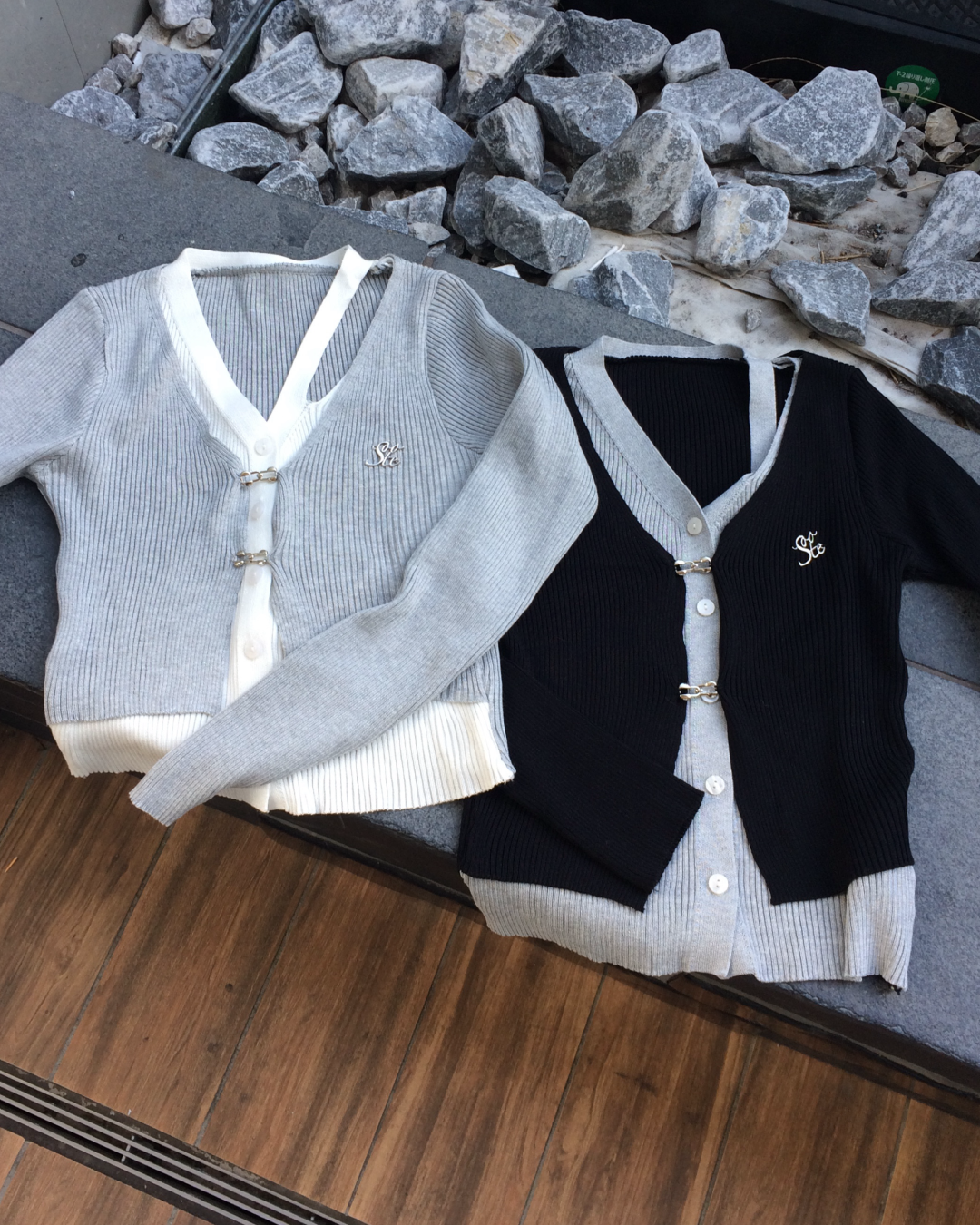 2ピースバイカラーカーディガン NO0152 – YOLO（ヨロ）｜ファッション通販