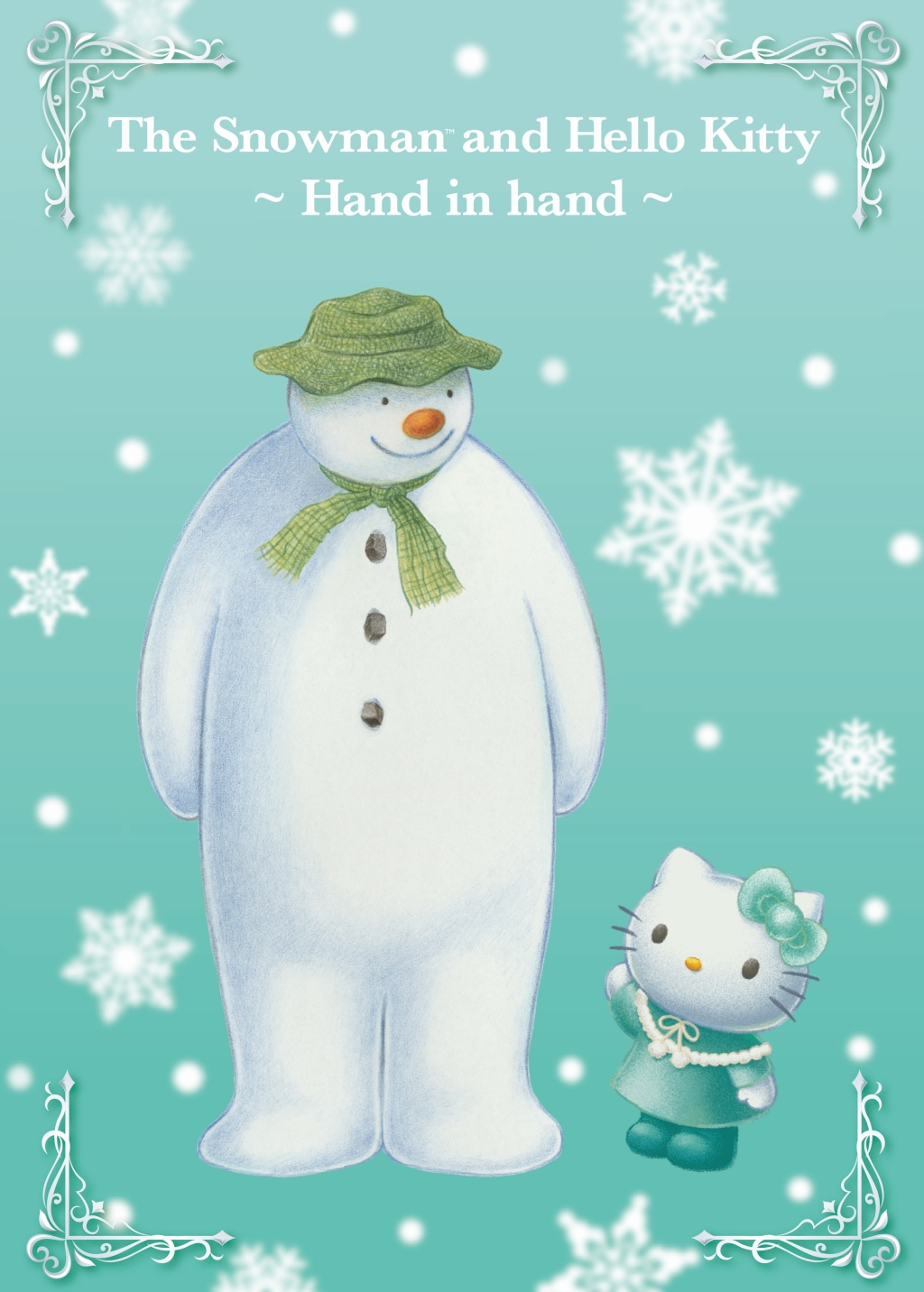 スノーマンとハローキティの初コラボグッズが発売♪ エメラルドブルー