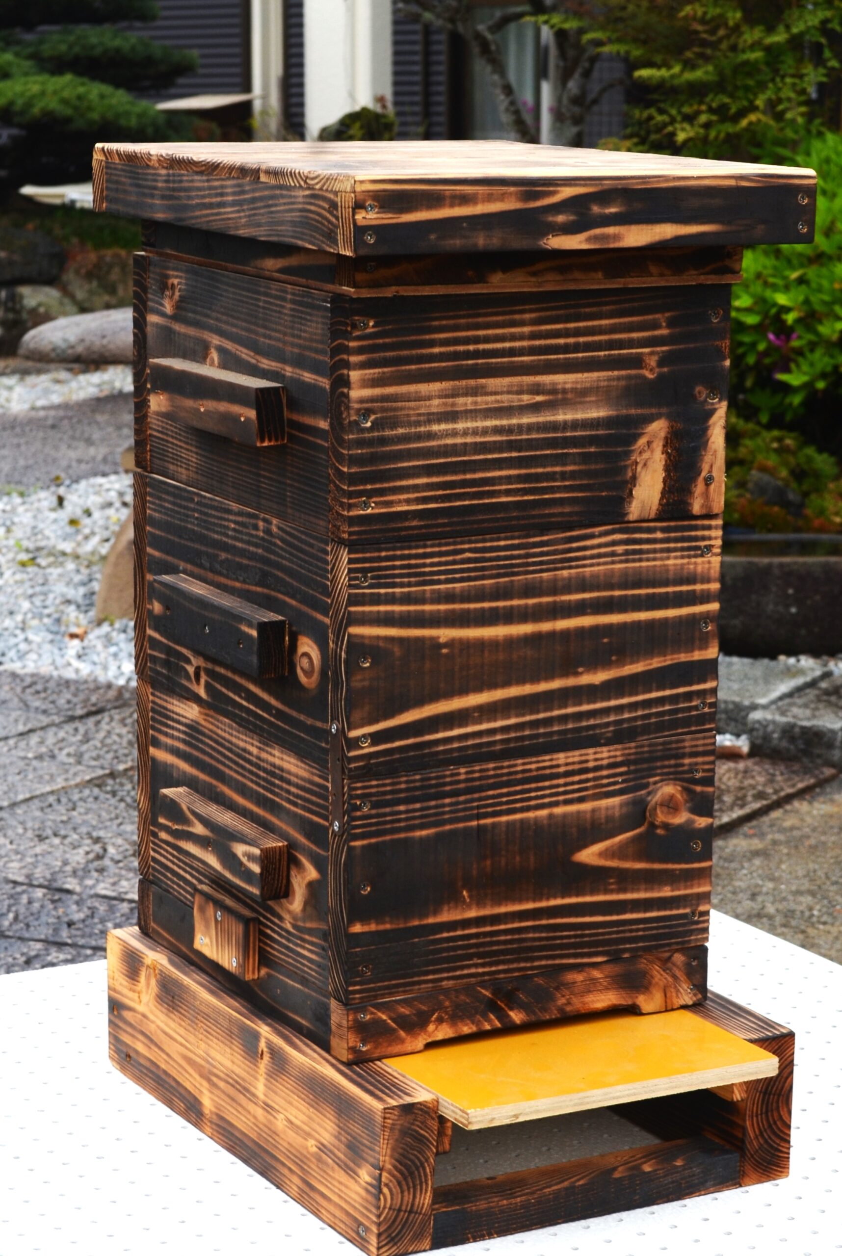 日本蜜蜂 高床式巣箱 日本ミツバチ用縦型巣箱・継箱セット | 熊谷養蜂