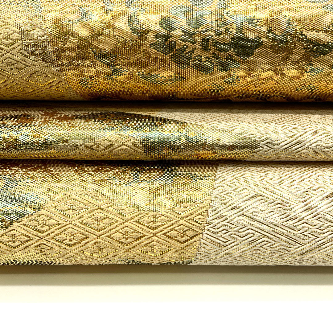 リサイクル着物】袋帯 本佐賀錦 岡野 武一郎 438cm 正絹 Sランク 六通