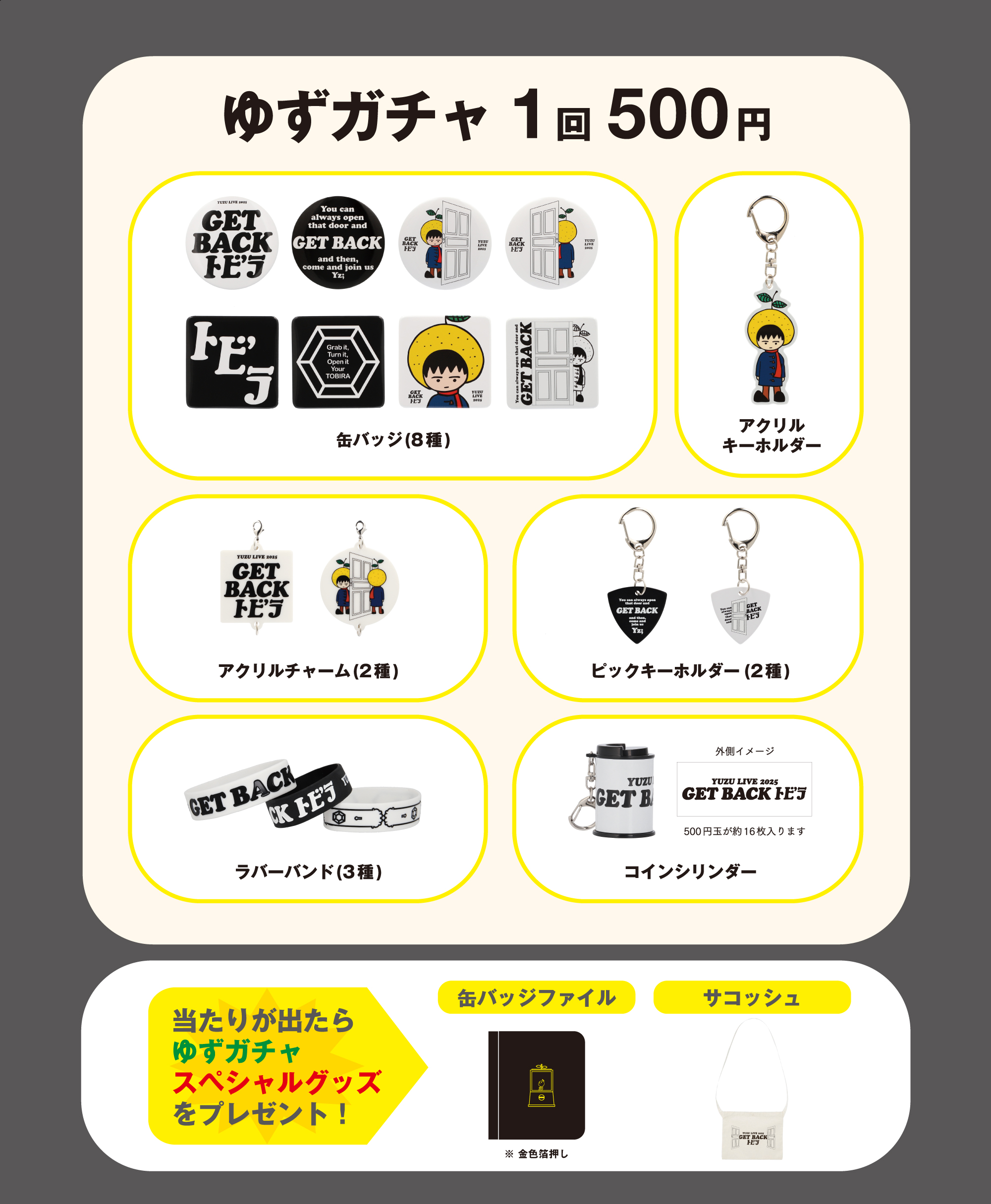 ゆずの輪 presents YUZU LIVE 2025 GET BACK トビラ Supported by