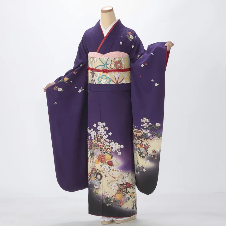 紫の振袖【レンタル】｜【公式】京都きもの友禅オンラインストア