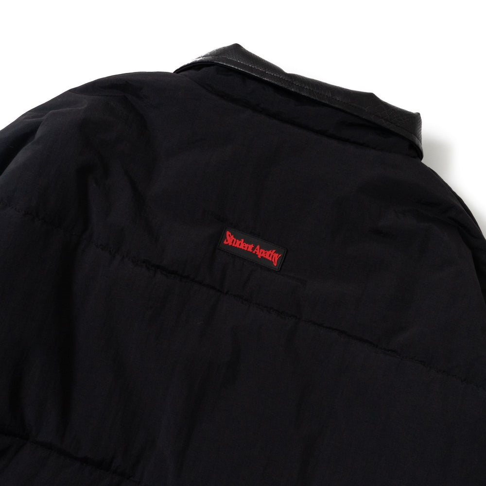 student apathy leather collar fake down jacket – YZ