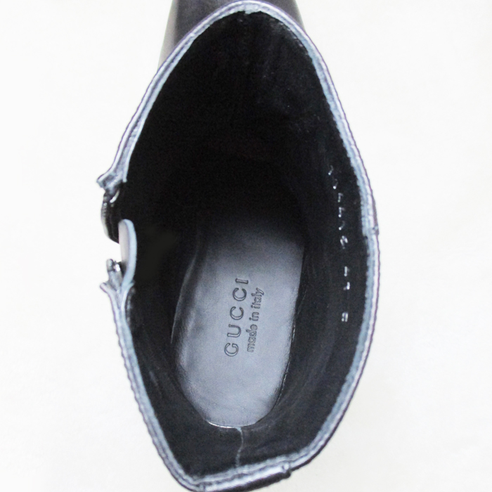 蔵在庫検索 / GUCCI グッチ インターロッキングGG 114415 レザーブーツ