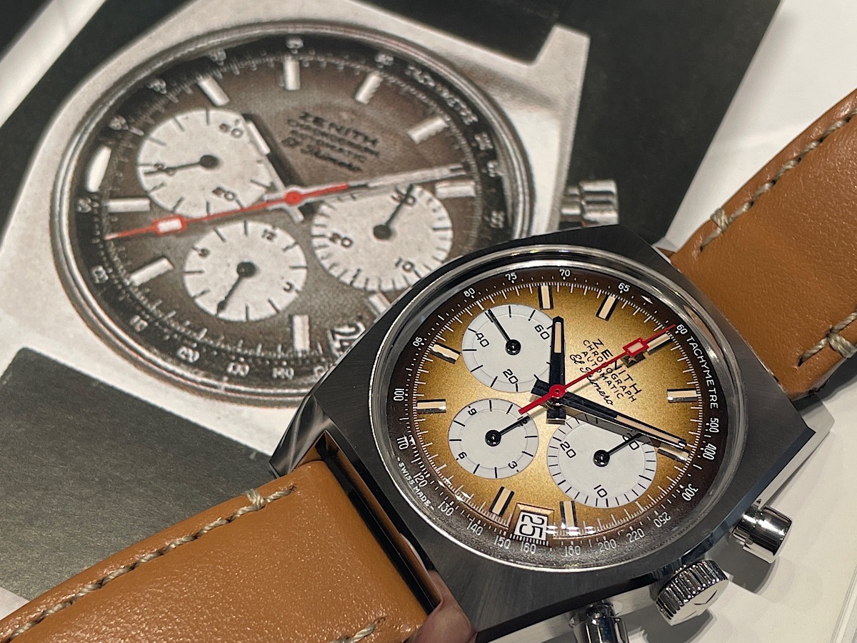 ゼニスの歴史的な名機が復刻？『クロノマスター リバイバル A385