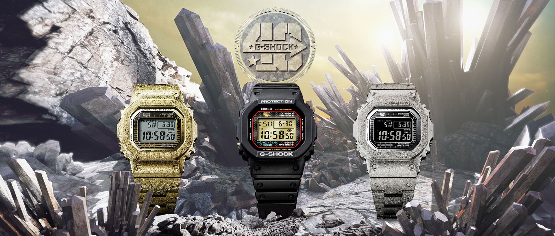 2023年新作】カシオ G-SHOCK 40周年記念 リクリスタルライズド
